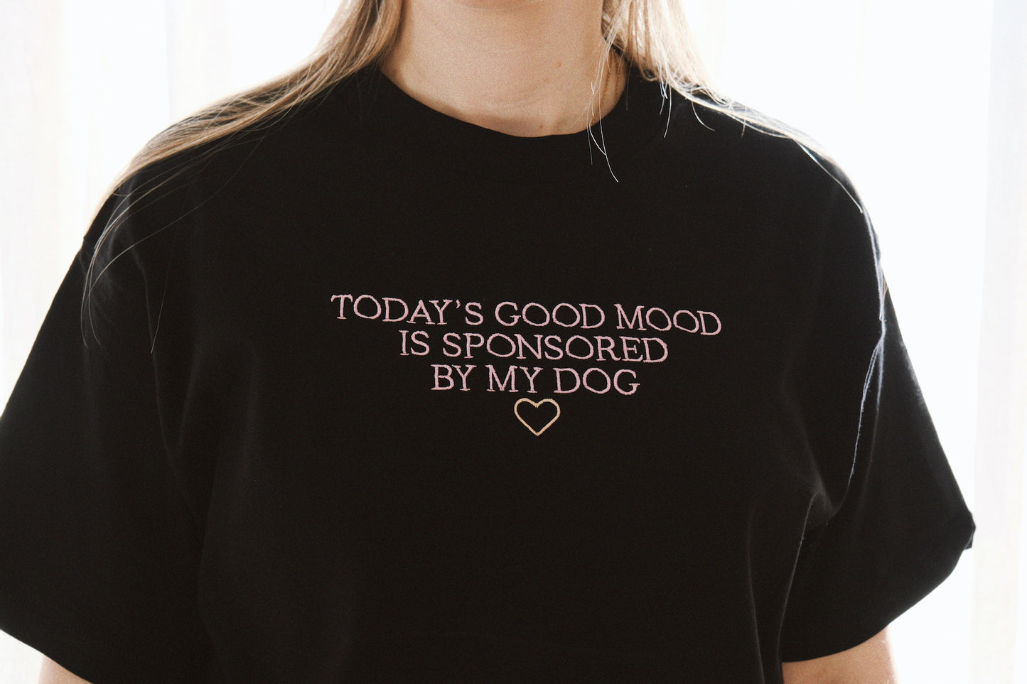 Oversized T-Shirt "TODAY'S GOOD MOOD IS SPONSORED BY MY DOG"