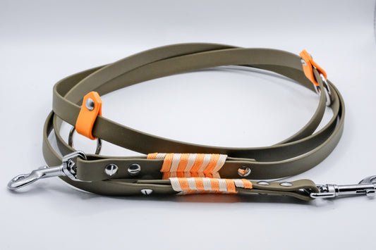 Biothane Leine mit Paracord umflochten