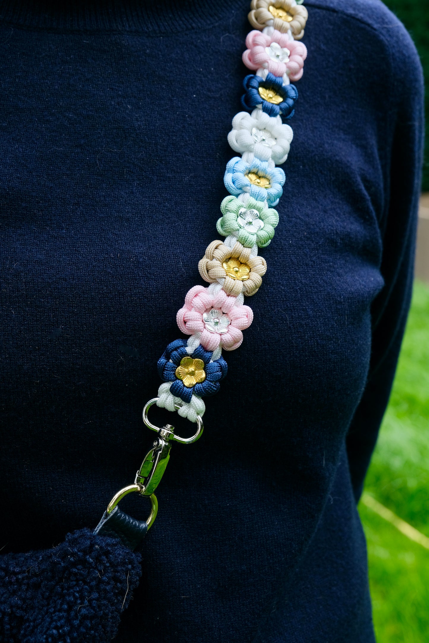Blumengurtband für Umhängetasche, circa 81cm