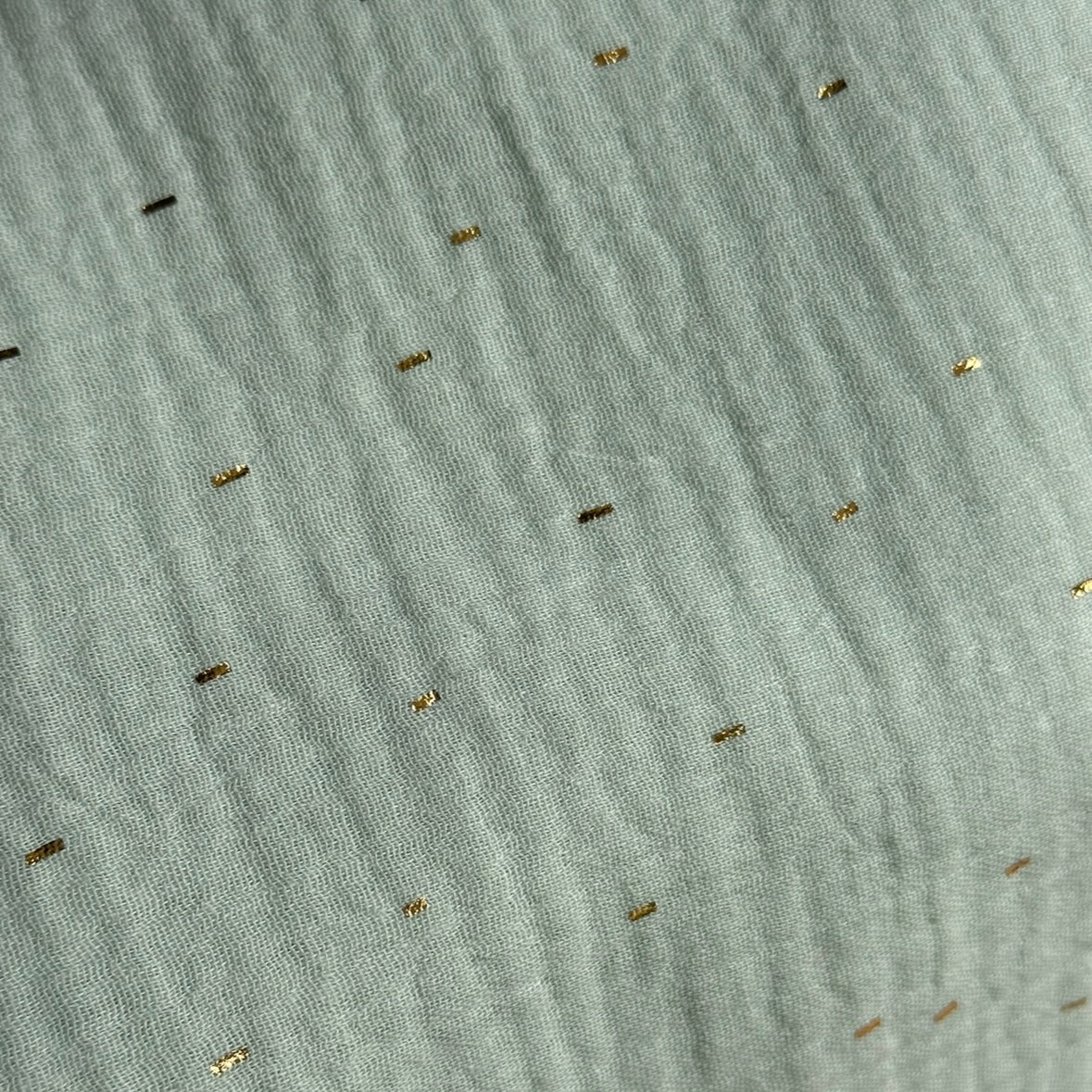 Dreieckstuch "Mint & Gold Glitter", Musselin