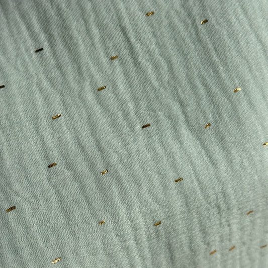 Dreieckstuch "Mint & Gold Glitter", Musselin