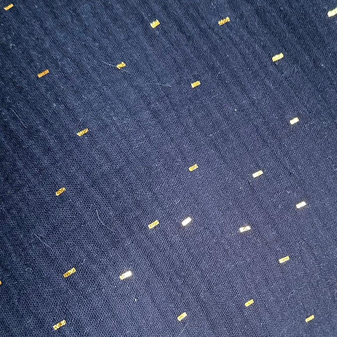 Dreieckstuch "Dark Blue & Gold Glitter", Musselin
