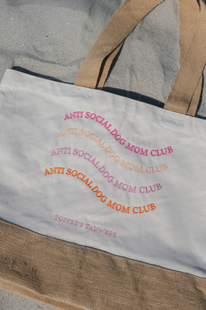 Jute Tasche, bestickt