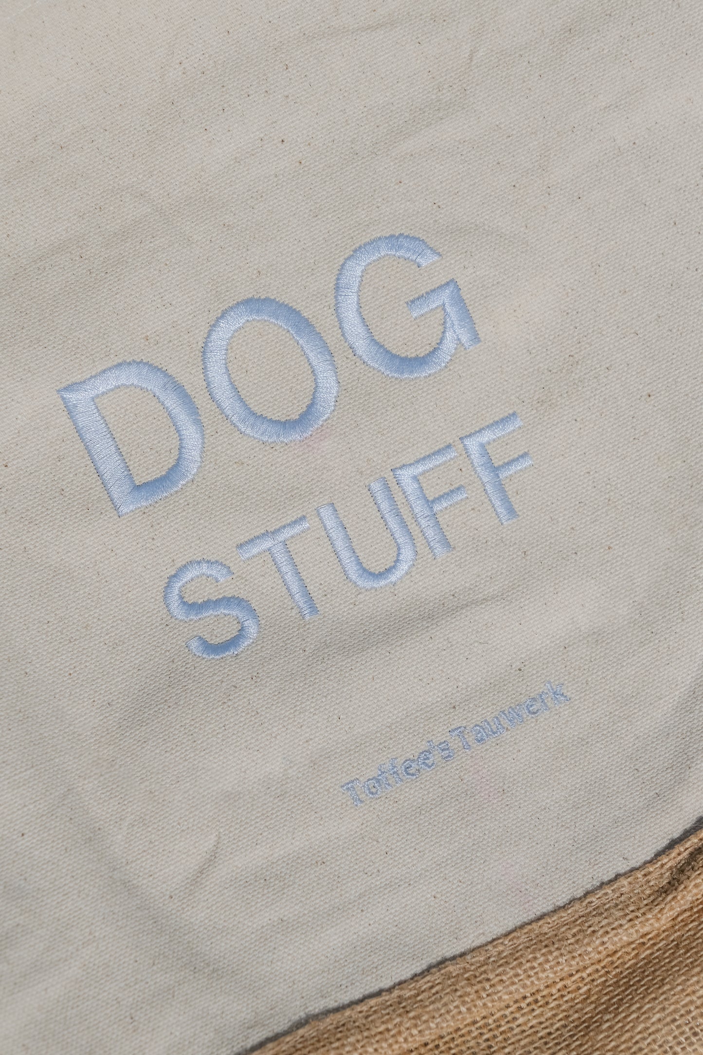 Jute Tasche, bestickt