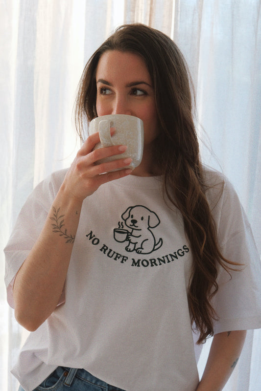 Oversized T-Shirt "NO RUFF MORNINGS"
