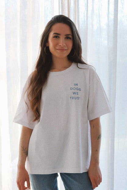 Oversized T-Shirt "IN DOGS WE TRUST"