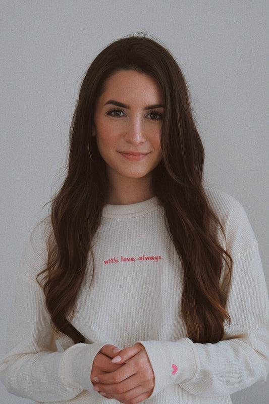 Langarm T-Shirt "with love, always"